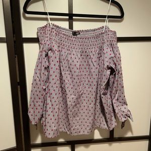 Aqua Off-the-Shoulder Top